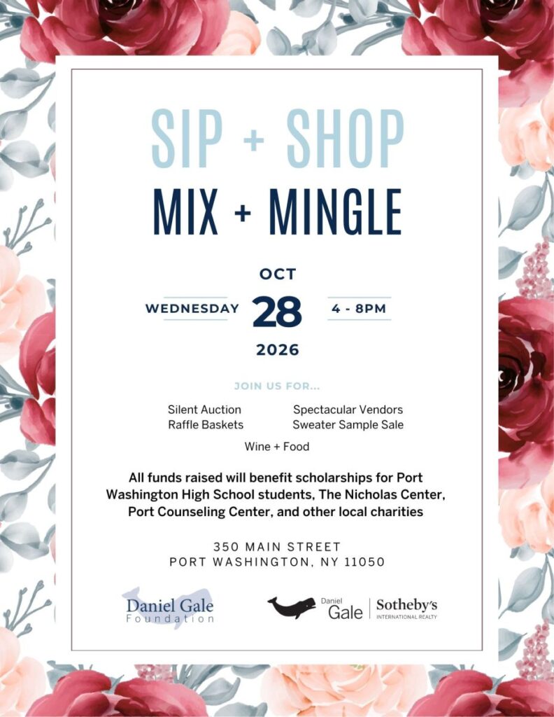 Port Washington’s Sip + Shop Mix + Mingle is back Wednesday, and it’s free